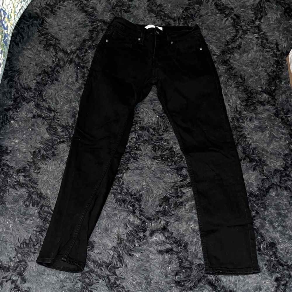 Signature Men's Jet Black Skinny Jeans